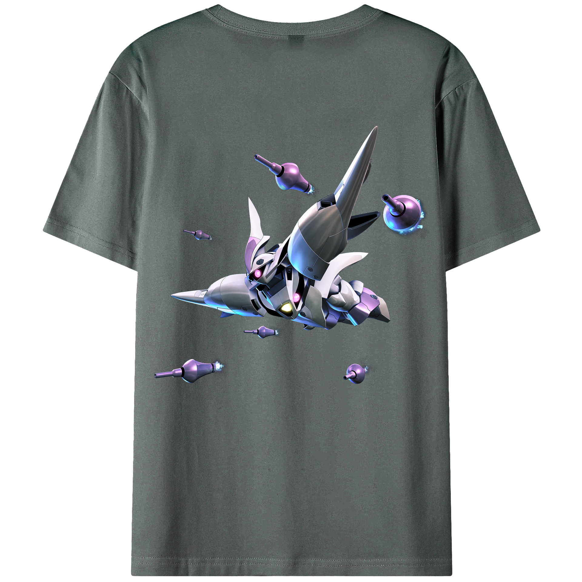 （画像用） 機動戦士ガンダム Mobile Suit Gundam 綿100％ メンズ半袖Tシャツ（バックプリント） 通気性